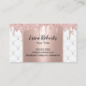 Cupcake Konditorei Koch Bäckerei Moderne Rose Gold Visitenkarte (Rückseite)