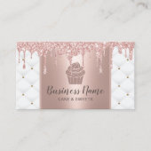 Cupcake Konditorei Koch Bäckerei Moderne Rose Gold Visitenkarte (Vorderseite)