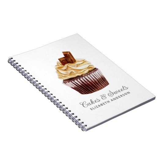 Cupcake Konditorei Koch Bäckerei Notebook Notizblock (Rechte Seite)