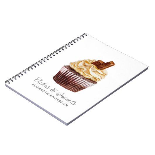 Cupcake Konditorei Koch Bäckerei Notebook Notizblock (Linke Seite)