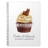 Cupcake Konditorei Koch Bäckerei Notebook Notizblock (Vorderseite)