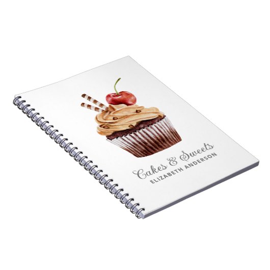 Cupcake Konditorei Koch Bäckerei Notizblock (Rechte Seite)