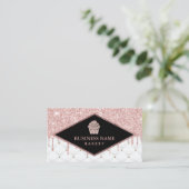 Cupcake Konditorei Koch Bäckerei Rose Gold Glitzer Visitenkarte (Stehend Vorderseite)