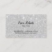 Cupcake Konditorei Koch Bäckerei Silber Glitzer Tr Visitenkarte (Rückseite)