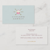 Cupcake Konditorei Koch Einfach und Whimsikal Visitenkarte (Vorne/Hinten)