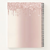 Cupcake Konditorei Koch Glitzer Tropfen Rose Gold Notizblock (Rückseite)