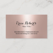 Cupcake Konditorei Koch Rose Gold Glitzer Tropfen  Visitenkarte (Rückseite)