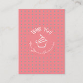 Cupcake Konditorei Polka Dots Light Coral Begleitkarte (Vorderseite)