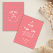 Cupcake Konditorei Polka Dots Light Coral Begleitkarte