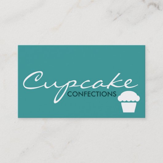 CUPCAKE Konfektionen (farblich anpassbar) Visitenkarte (Vorderseite)