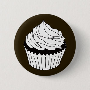 Cupcake-Kritzeleien Button
