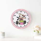 Cupcake Kuh Cartoon Uhr (Zuhause)