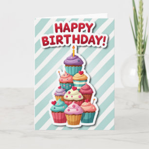Cupcake-Kunst-Geburtstagskarte Karte