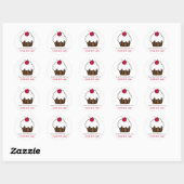 Cupcake Label Runder Aufkleber (Blatt)