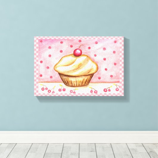Cupcake Leinwand Printmedien (Insitu (Holzboden))