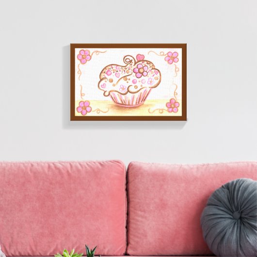 Cupcake Leinwand Printmedien (Insitu (Wohnzimmer))