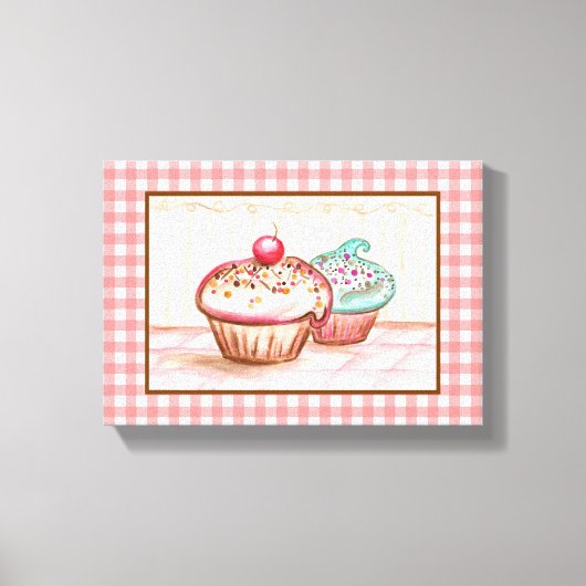 Cupcake Leinwand Printmedien (Vorderseite)