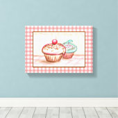Cupcake Leinwand Printmedien (Insitu (Holzboden))