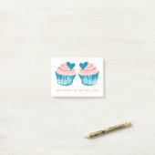 Cupcake Liebe benutzerdefinierter Text Post-It-Not Post-it Klebezettel (Auf Schreibtisch)