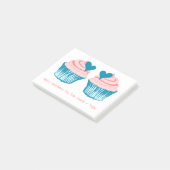 Cupcake Liebe benutzerdefinierter Text Post-It-Not Post-it Klebezettel (angewinkelt)