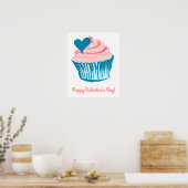Cupcake Liebe benutzerdefiniertes Textposter Poster (Küche)
