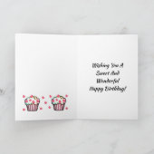Cupcake Liebe Geburtstag Feiertagskarte (Innenseite)