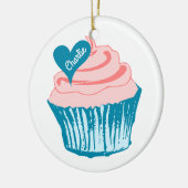 Cupcake Liebe individuelle Name Ornamente (Links)