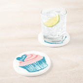 Cupcake Liebe individuelle Name Sandstone Unterset Getränkeuntersetzer (Seite)