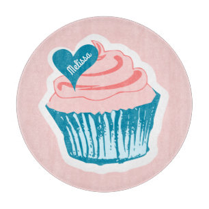 Cupcake Liebe individuelle Name Schneidplatte Schneidebrett