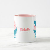 Cupcake Liebe individuelle Name Tasse (Zentrum)