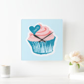 Cupcake Liebe individuelle Name Wanduhr (Zuhause)