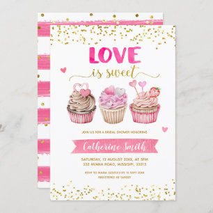 Cupcake Liebe ist Sweet Bridal Dusche Einladung
