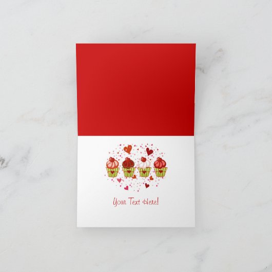 Cupcake Liebe Karte (Innenseite)