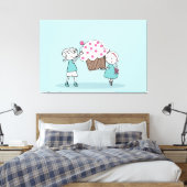 Cupcake Liebe Leinwanddruck (Insitu (Schlafzimmer))