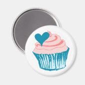 Cupcake-Liebe-Magnet Magnet (Vorderseite/Rückseite)