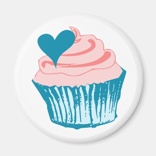Cupcake-Liebe-Magnet Magnet (Vorne)