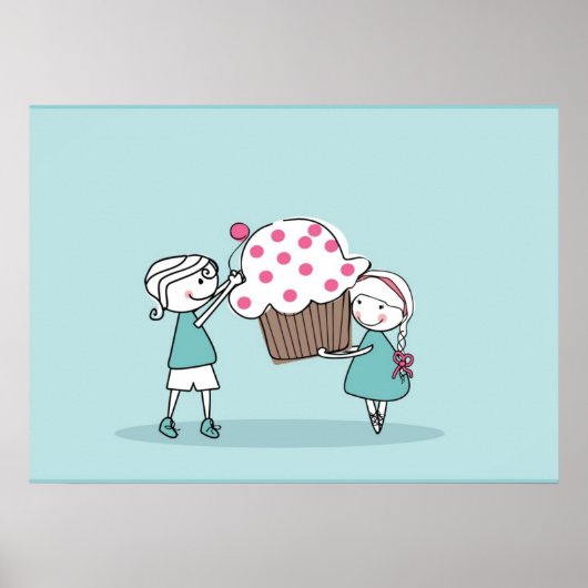 Cupcake Liebe Poster (Vorne)