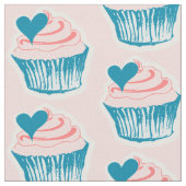 Cupcake Liebe Stoff (Nahaufnahme)