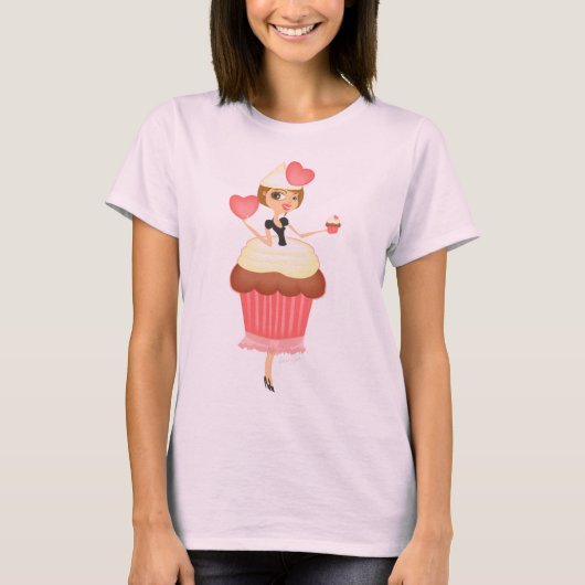 Cupcake Liebe T-Shirt (Vorderseite)