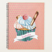 Cupcake-Liebhaber im Retro-Stil Planer (Vorderseite)