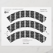 Cupcake Liners - Mustache Fun (Vorderseite)