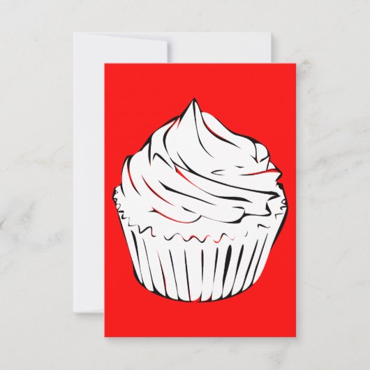 Cupcake-Locken Einladung (Vorderseite)
