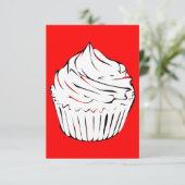 Cupcake-Locken Einladung (Stehend Vorderseite)