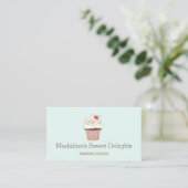 Cupcake Logo Backwaren Konditorei Koch Catering Visitenkarte (Stehend Vorderseite)