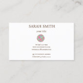 Cupcake Logo Bakery Koch, niedliche Visitenkarte (Rückseite)