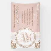 Cupcake Logo Pink Stripe Bakery Shop Market Booth Banner (Vertikal)