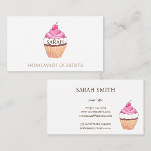 Cupcake Logo Rainbow Holographic Niedlich Visitenkarte