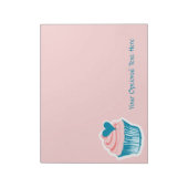 Cupcake Love custom text notepads Notizblock (Rotiert)