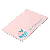 Cupcake Love custom text notepads Notizblock (angewinkelt)