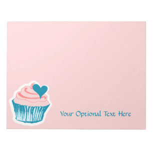 Cupcake Love custom text notepads Notizblock